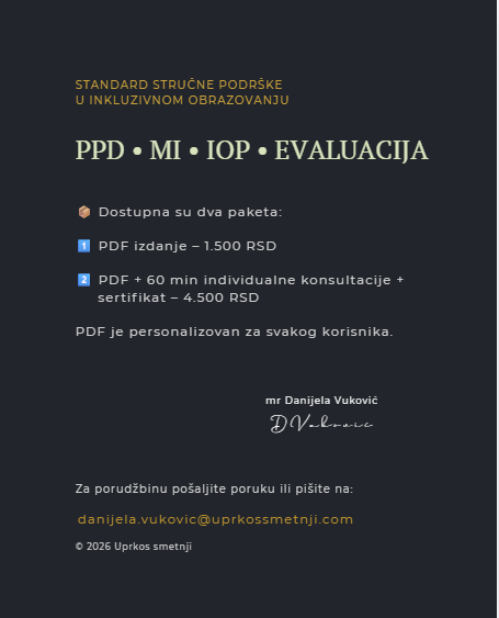 Priručnik: PPD • MI • IOP • Evaluacija + 60 min individualne konsultacije + sertifikat - Image 6